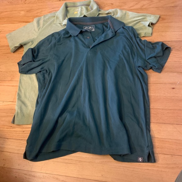 Eddie Bauer Travex Polo Shirt Mens L Lot of 5 Green Red Orange Short Sleeve - Picture 3 of 15